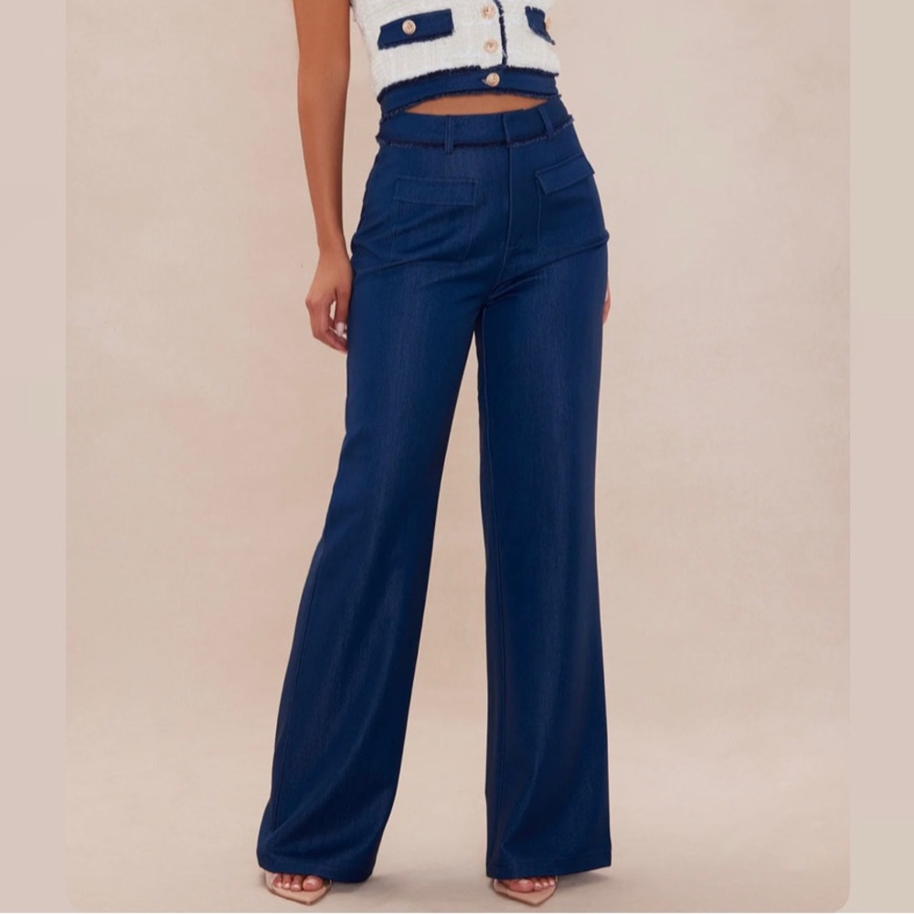 Fashion Nova Melinda Wide Leg Denim Pants